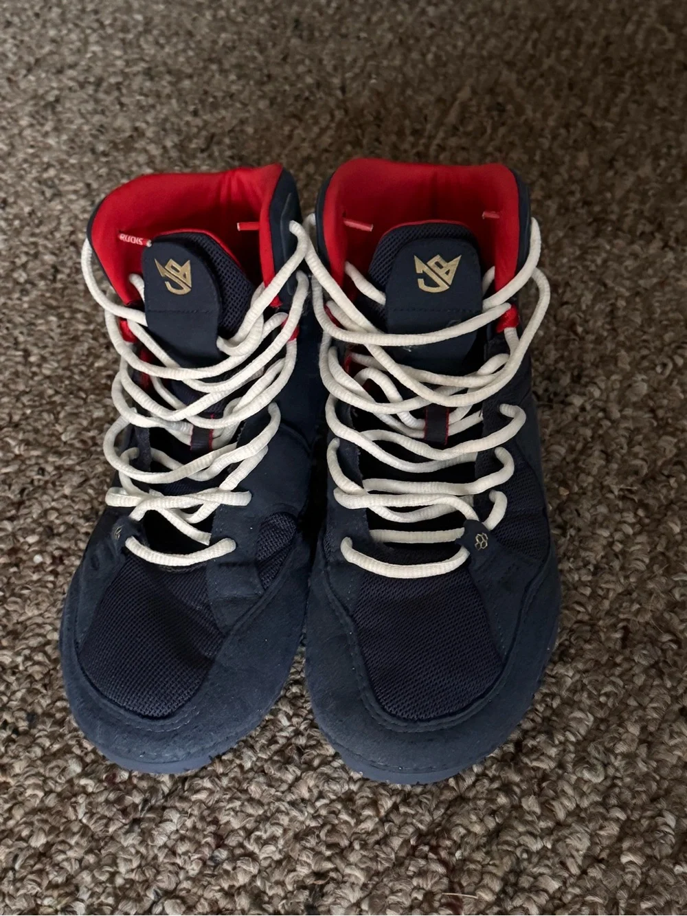 JB1 ADULT WRESTLING SHOES - NAVY